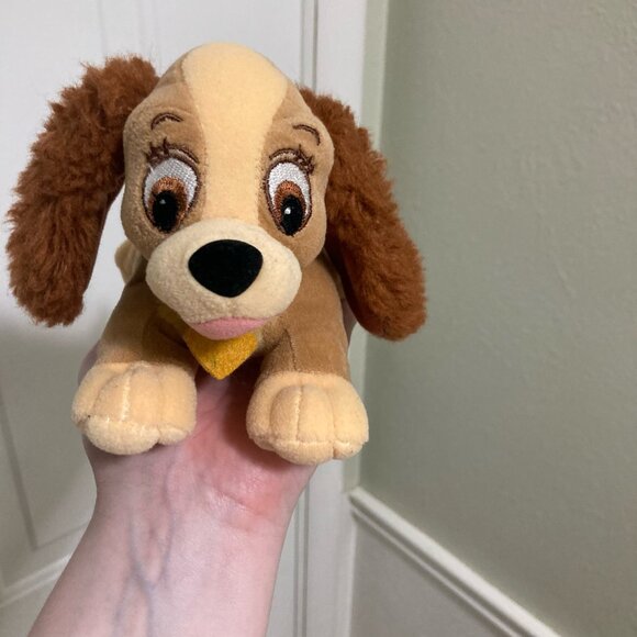 Vintage Walt Disney Company Laying Lady Dog From Lady And The Tramp Plush 7" - Picture 2 of 8